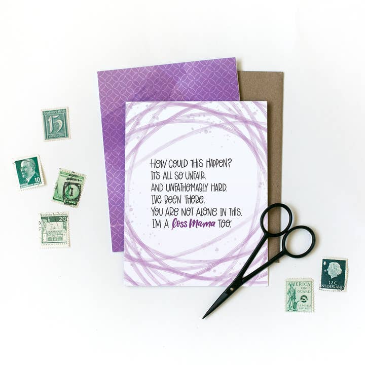 The Noble Paperie - Wholesale Sympathy Card - Loss Mama Too | Miscarriage Baby Loss Bereaved Sympathy Card2