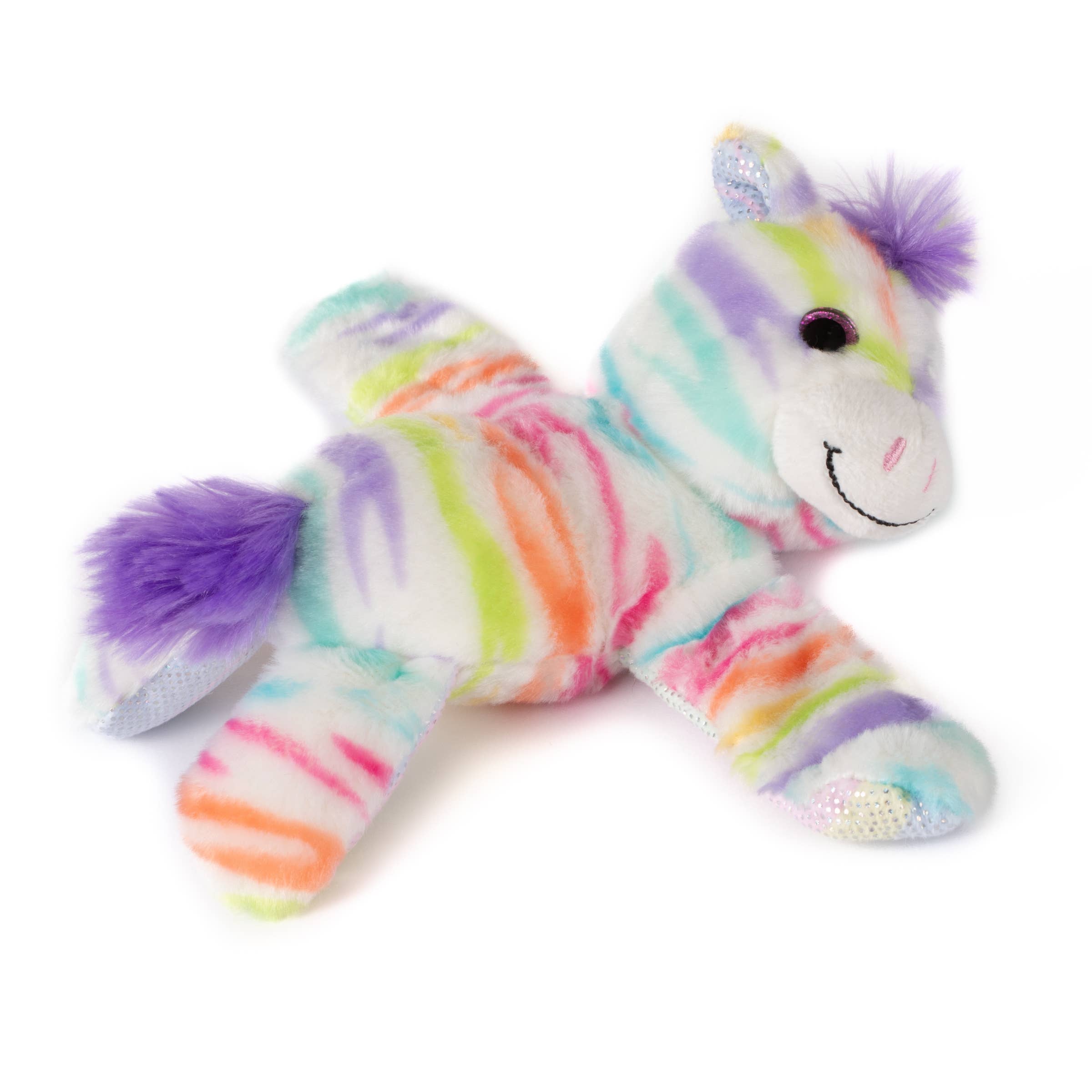 The Petting Zoo - Wholesale Stuffed/Plush Toy - Kids & Baby - Snap-A-Doodlez Zebra Rainbow Plush Slap Bracelet0