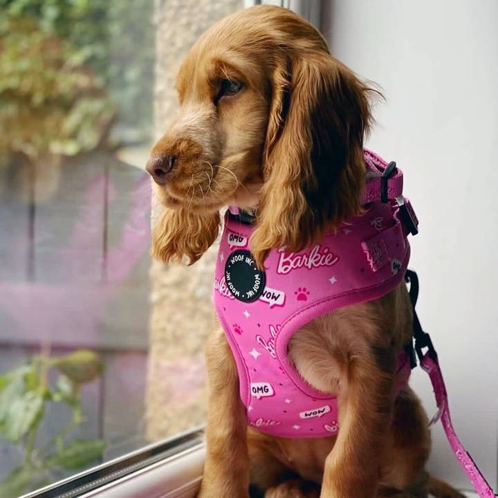 WOOF INC - Wholesale Pet Harness - Dog - Pink Barkie Dog Harness XS - L4