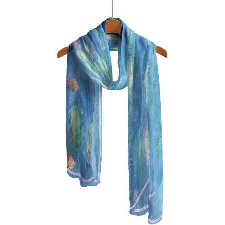 RainCaper – wholesale Scarf – Women's – Sheer Scarf - Monet Water Lilies
