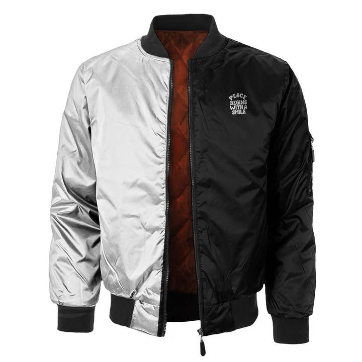 Chaqueta bomber Peace Begins With A Smile para venta al por mayor de FreshHoods