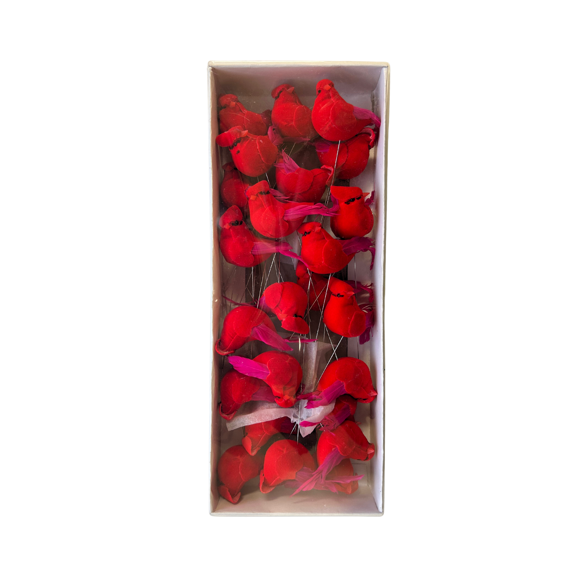 Jacobson - Wholesale Craft Supplies - 2.5"W Red Feather Cardinal on Wire1