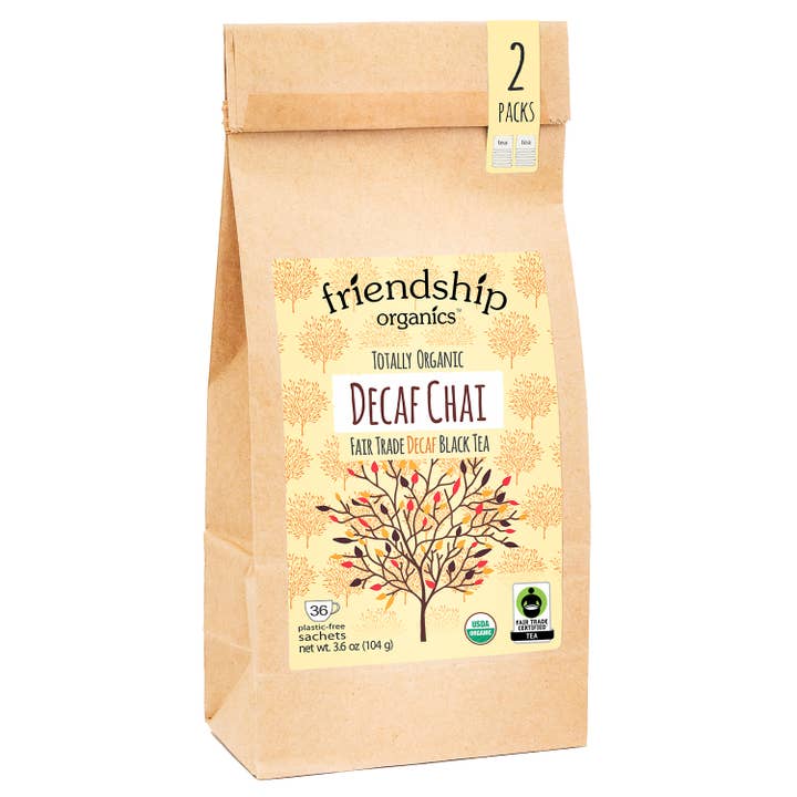 Decaf Chai Tea, Organic and Fair Trade Certified for wholesale by Friendship Organics