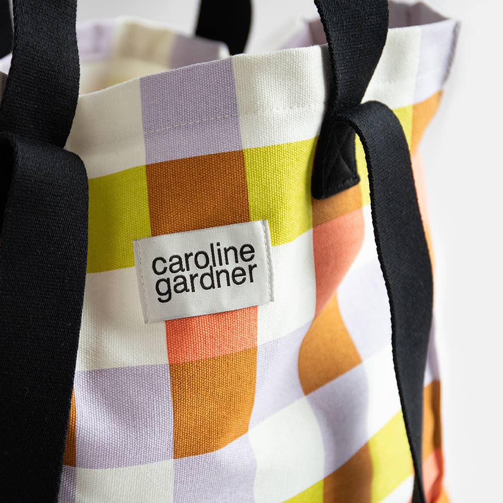 Caroline Gardner - Wholesale Shoulder Bag - Women's - Multi Check Double Handle Tote Bag1