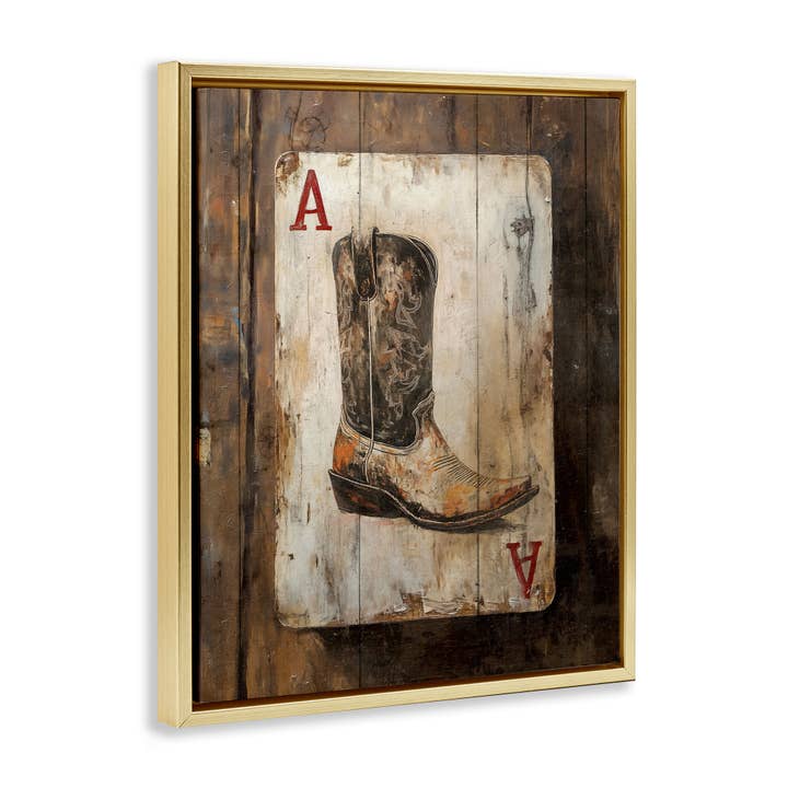 Stupell Industries - Wholesale Wall Sign - Western Rustic Playing Card - Framed Wall Art17