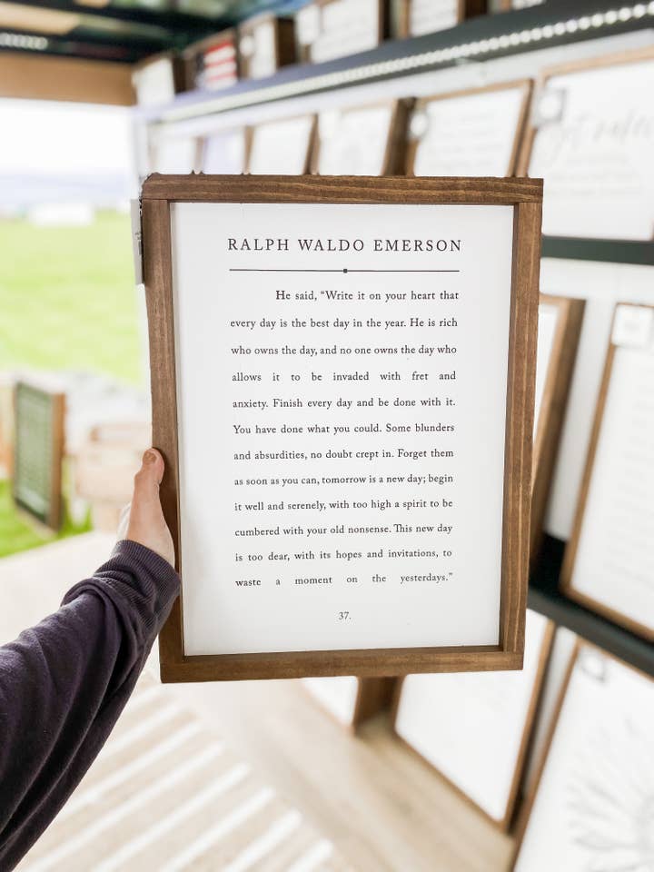 He Said, "Write It On Your Heart" - Ralph Waldo Emerson for wholesale by Lily and Sparrow