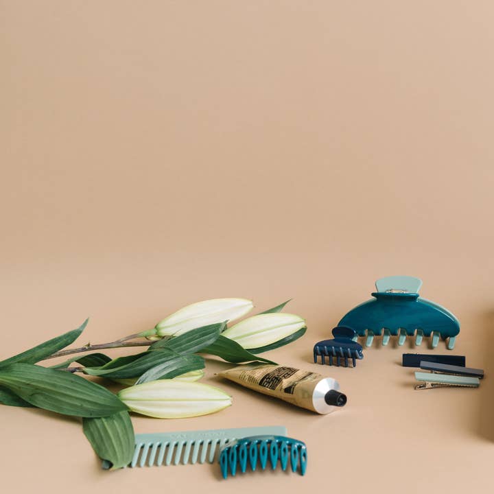 NAT + NOOR - Wholesale Hair Clip - Women's - French Side Hair Comb | Sailor | Turqoise Blue | Hair Slide