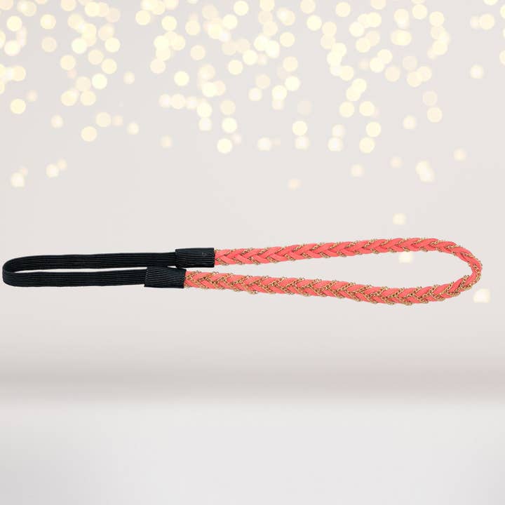 Suede Braided Headband, Braided Suede Bohemian Headband for wholesale by Chicky Chicky Bling Bling