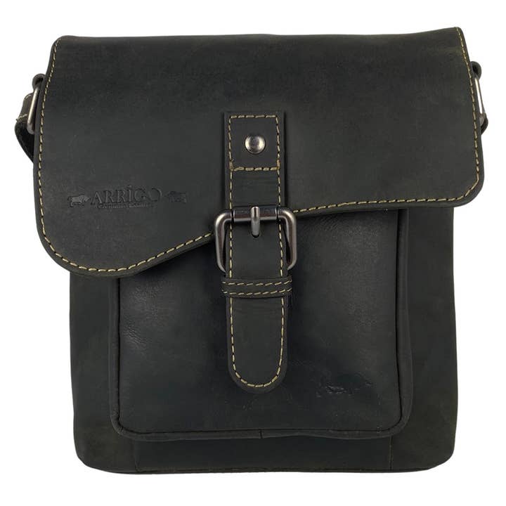 Arrigo – Großhandel Schultertasche – Unisex – Arrigo Umhängetasche mit Klappe aus Büffelleder – 3 Farben19