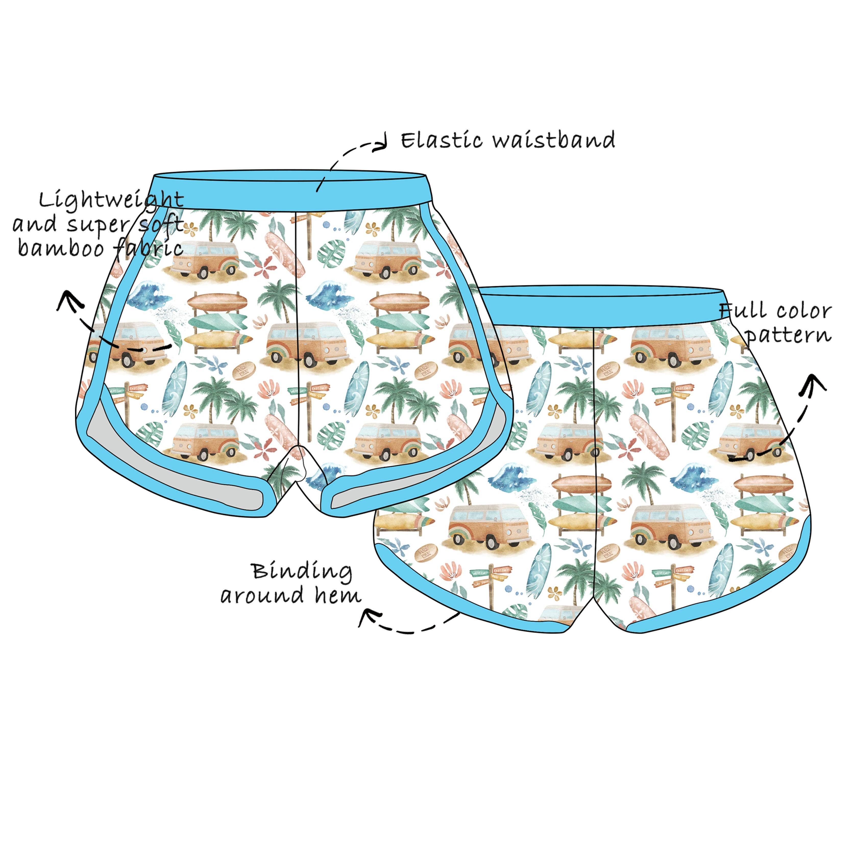 Blue Sea Clothing – Großhandel Shorts – Damen – Kundenspezifische Bambusbindeshorts MOQ 20 Stück1