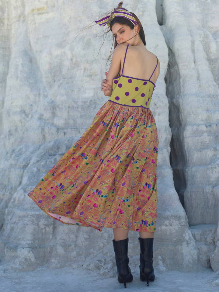Multi Candy blossom Midi dress for wholesale on Faire6