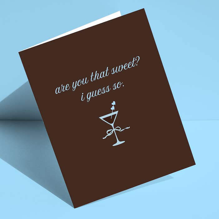 És Assim Tão Doce Acho Que Sim Cartão de Dia dos Namorados por atacado de Ninalem's Party