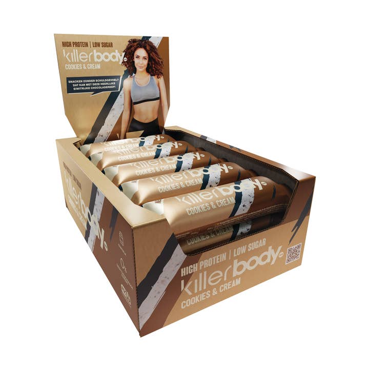 Killerbody - Wholesale Snack Bar - Killerbody protein bar Cookies & Cream - 15 pack0