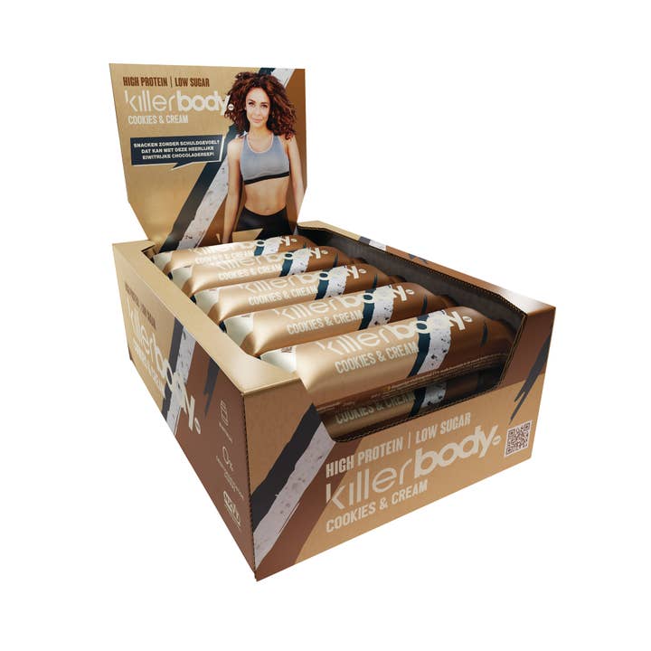 Killerbody - Wholesale Snackreep - Killerbody proteïne reep Cookies & Cream - 15 pack