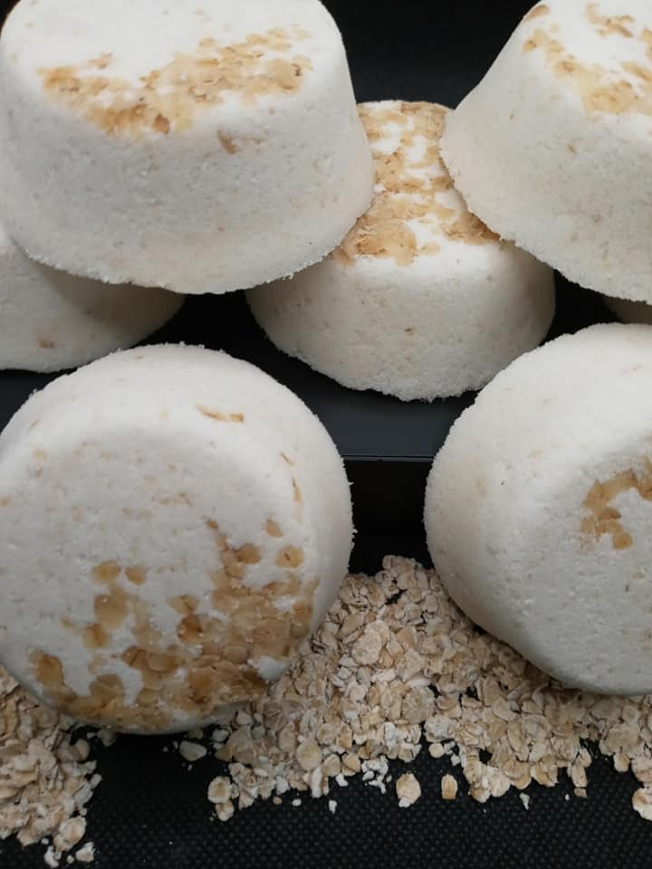 Oatmeal Bath Bomb; All Natural and Vegan Friendly! for wholesale by Soap perfection