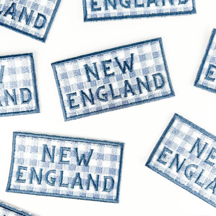 Field Trip Threads - Wholesale Patch - New England Patch – Blue Gingham Embroidered Iron-On2