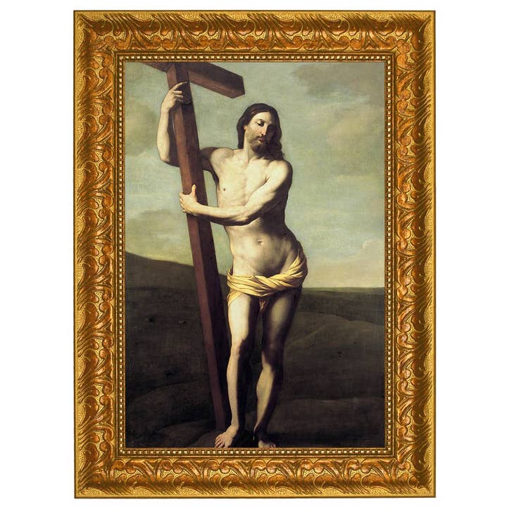 Framed Art Cristo Resucitado Canvas 22" for wholesale by Oremus Mercy