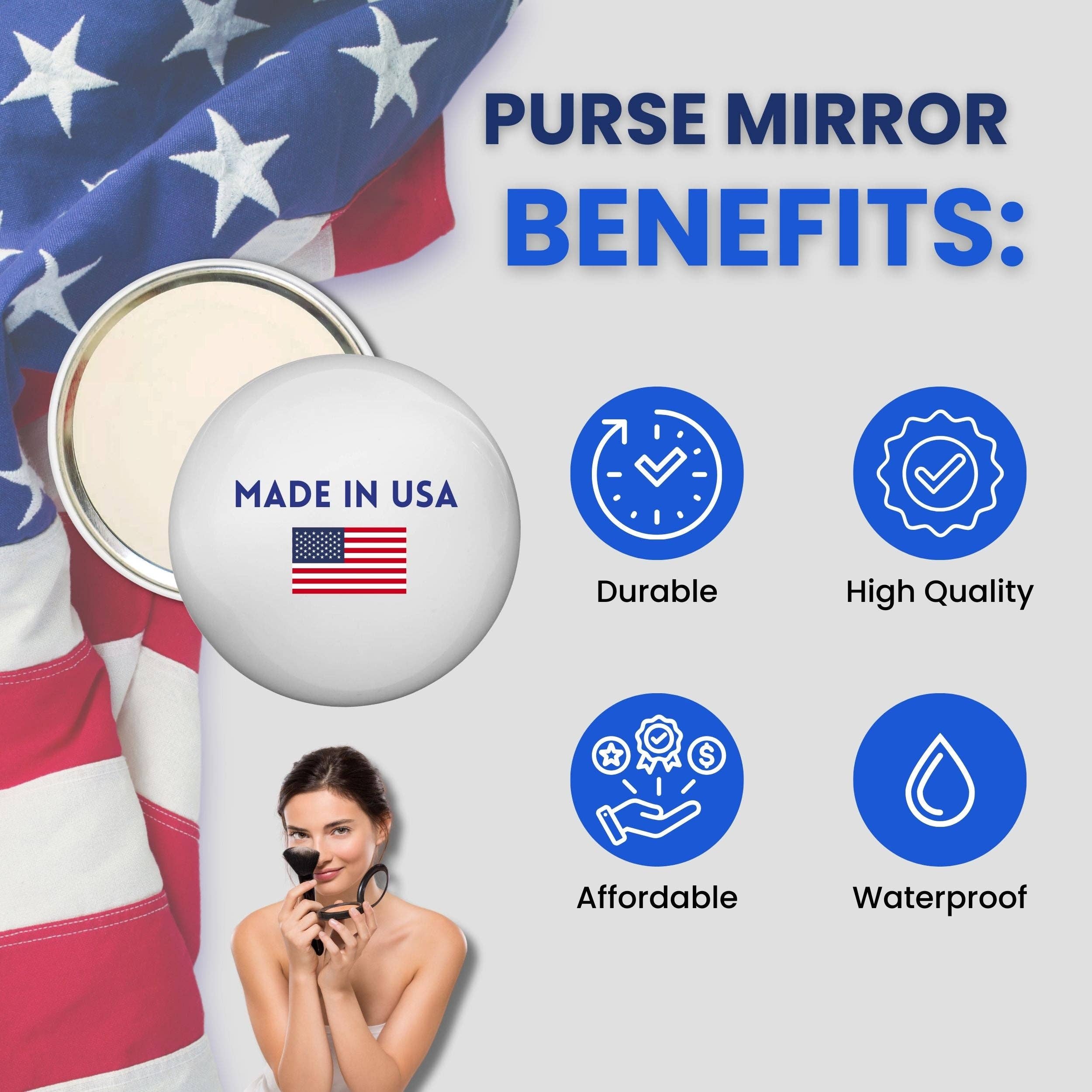 Worldwide Souvenirs – wholesale Kompakt spegel – Plånboksspegel - Delstatsflagga Alabama - USA2