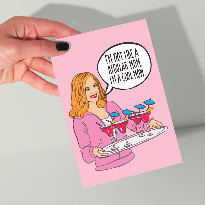 I'm not like a Regular Mom, I'm a Cool Mom A2 Greeting Card for wholesale by Love You a Latte Shop