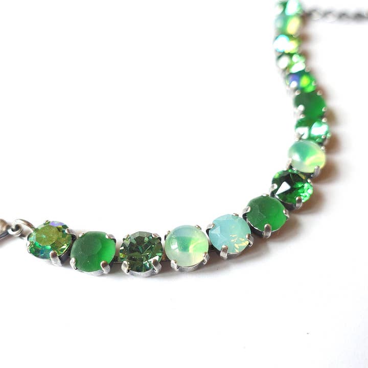 SoHo Schmuckmanufaktur - Wholesale Beaded bracelet - Green Bracelet Vintage Bohemia Glass Stones3