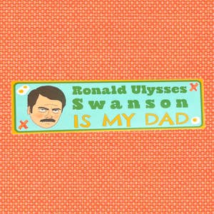Ron Swanson Fishing Relaxes Me Bumper Sticker - Parks and Rec