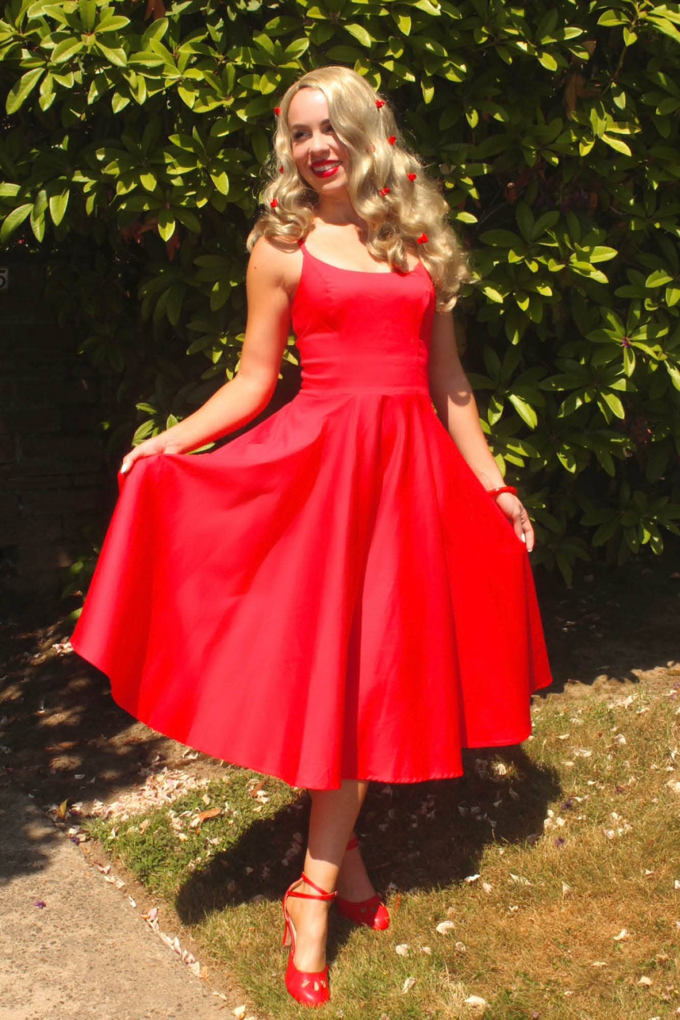 Tatyana Clothing - Vente Robe – femme - Robe midi Peggy évasée inspirée rétro17