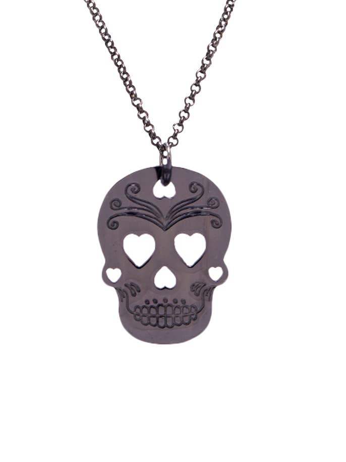 Collar con forma de calavera metálica para venta al por mayor de Kira Don Jewel