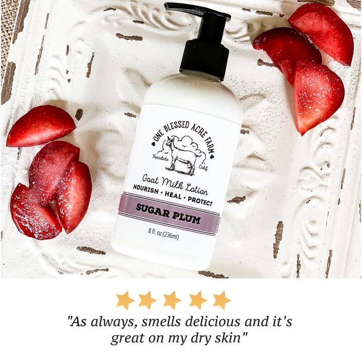 One Blessed Acre Farm - Wholesale Body Cream/Lotion - Sugar Plum Goat Milk Lotion8