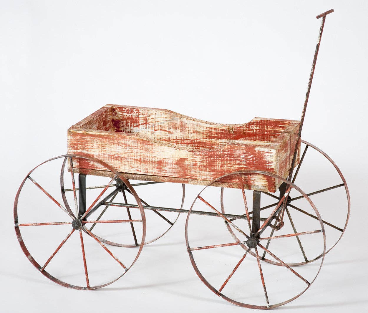 Garden Iron And More - Wholesale Outdoor Ornament/Decor - Wooden & Iron Wagon, Cart, Planter, Table Display Piece. 5