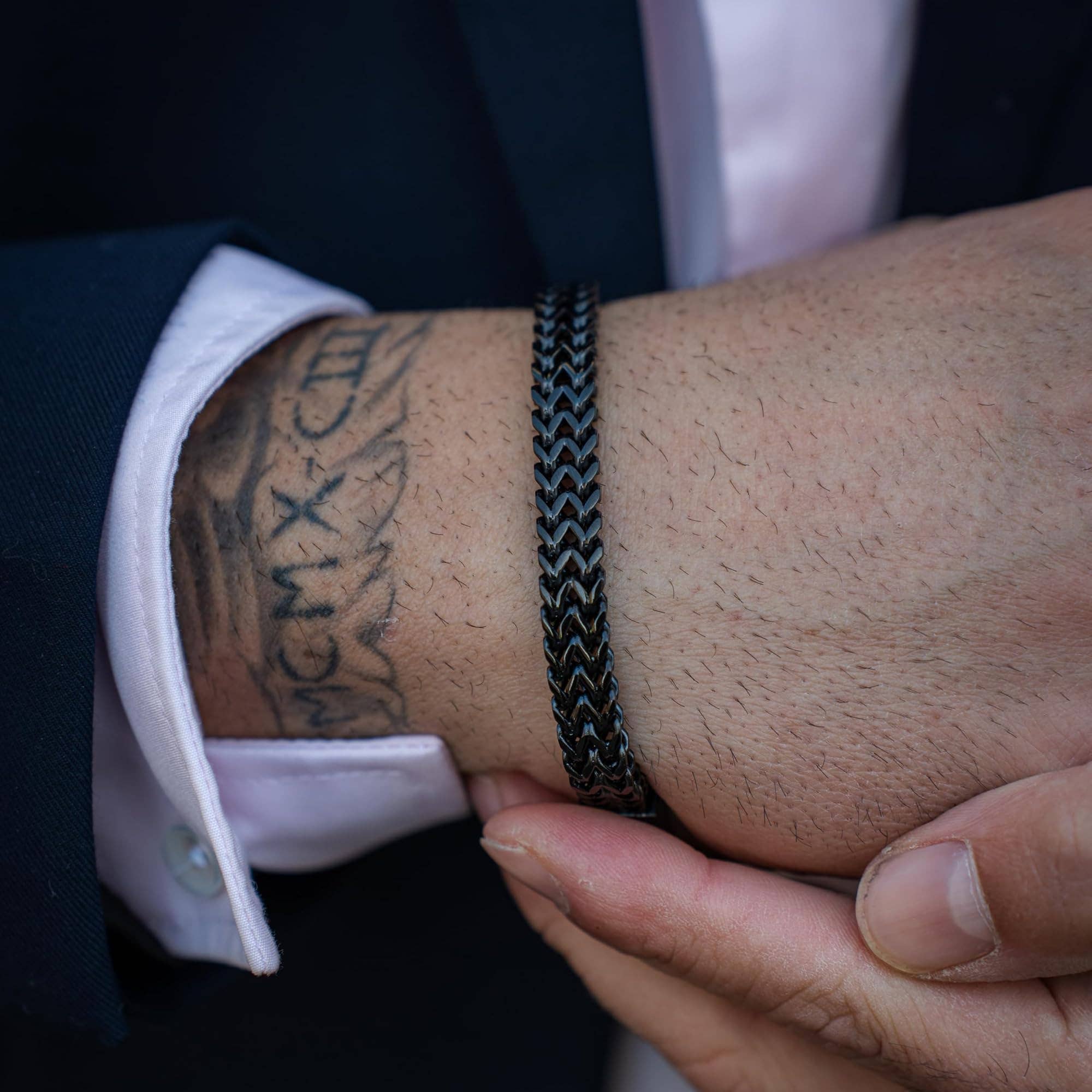 SERASAR - Vente Bracelets maillon et chaîne - Bracelet en acier inoxydable tressé « Franco »5