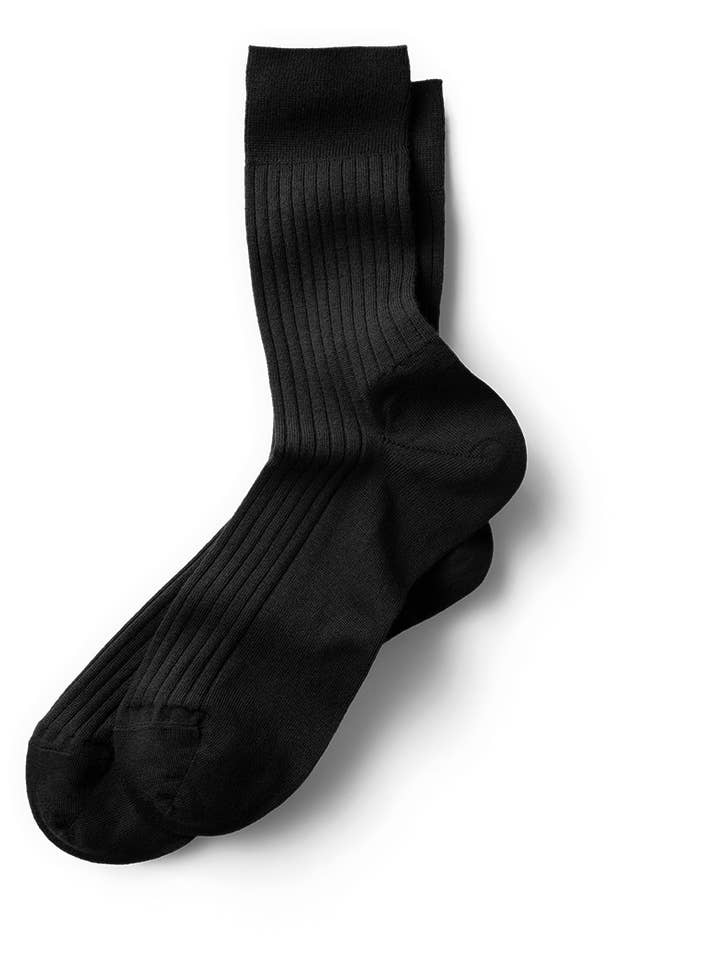 Calcetines de lana merina en color negro: ni frío ni calor para venta al por mayor de BLACKSOCKS