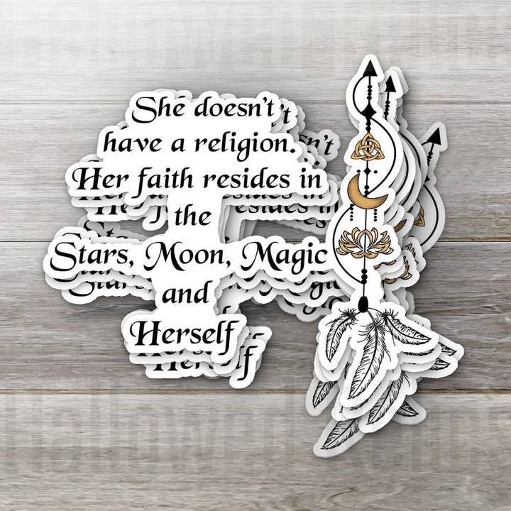 Autocolante Vinil Pagão Místico Celta Bruxa Lunar Mágica por atacado de Hallowed Relics