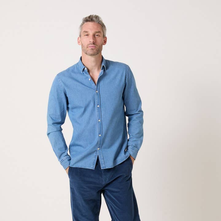 Pantalon en velours côtelé Sundy Bleu Céleste pour la vente par JAQK