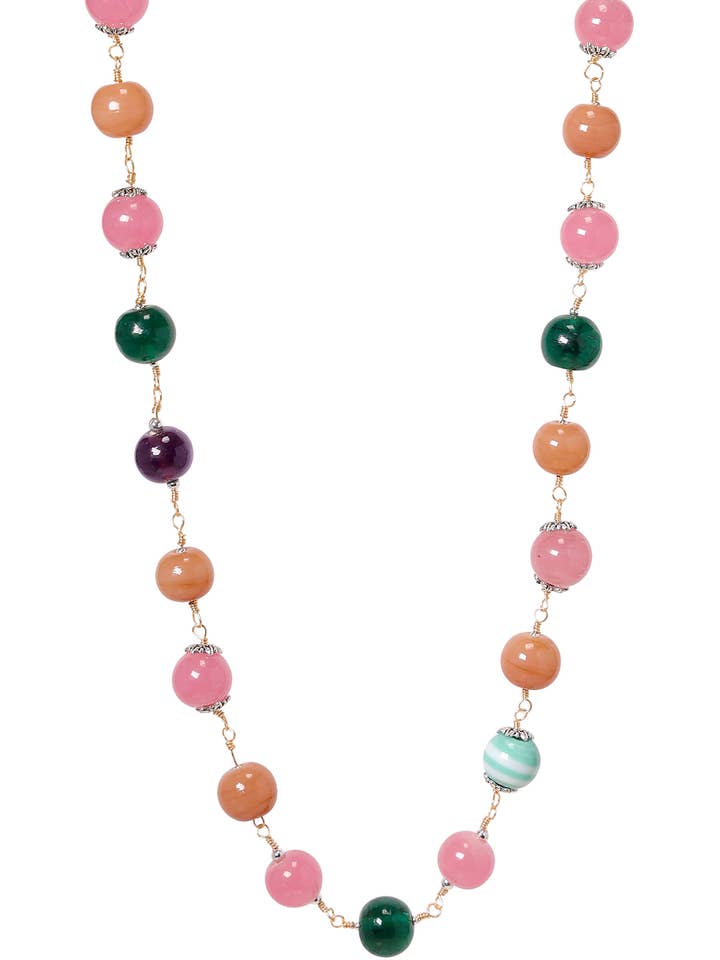 Collar de cuentas bohemias de vidrio de Murano mixto - GF para venta al por mayor de Zoey Simmons