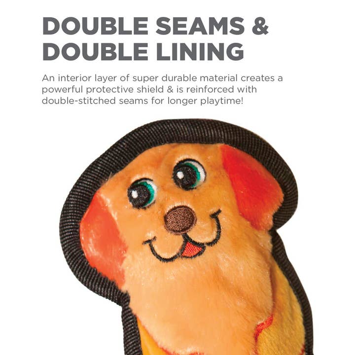 Pet Palette Distribution - Wholesale Pet Plush Toy - Dog - Outward Hound Invincibles Dog Durable Plush Toy Orange XS