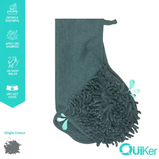 Quiker Pet Products - Wholesale Pet grooming aid – Dog - QuikDry Noodle Drying Towel/Mitts - Grooming - 72 Pack Outer1