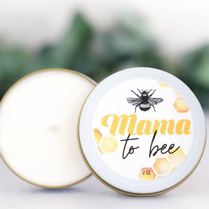 The Little Flower Soap Co - Wholesale Party Favor - Mama to Bee Small Candle baby shower favor