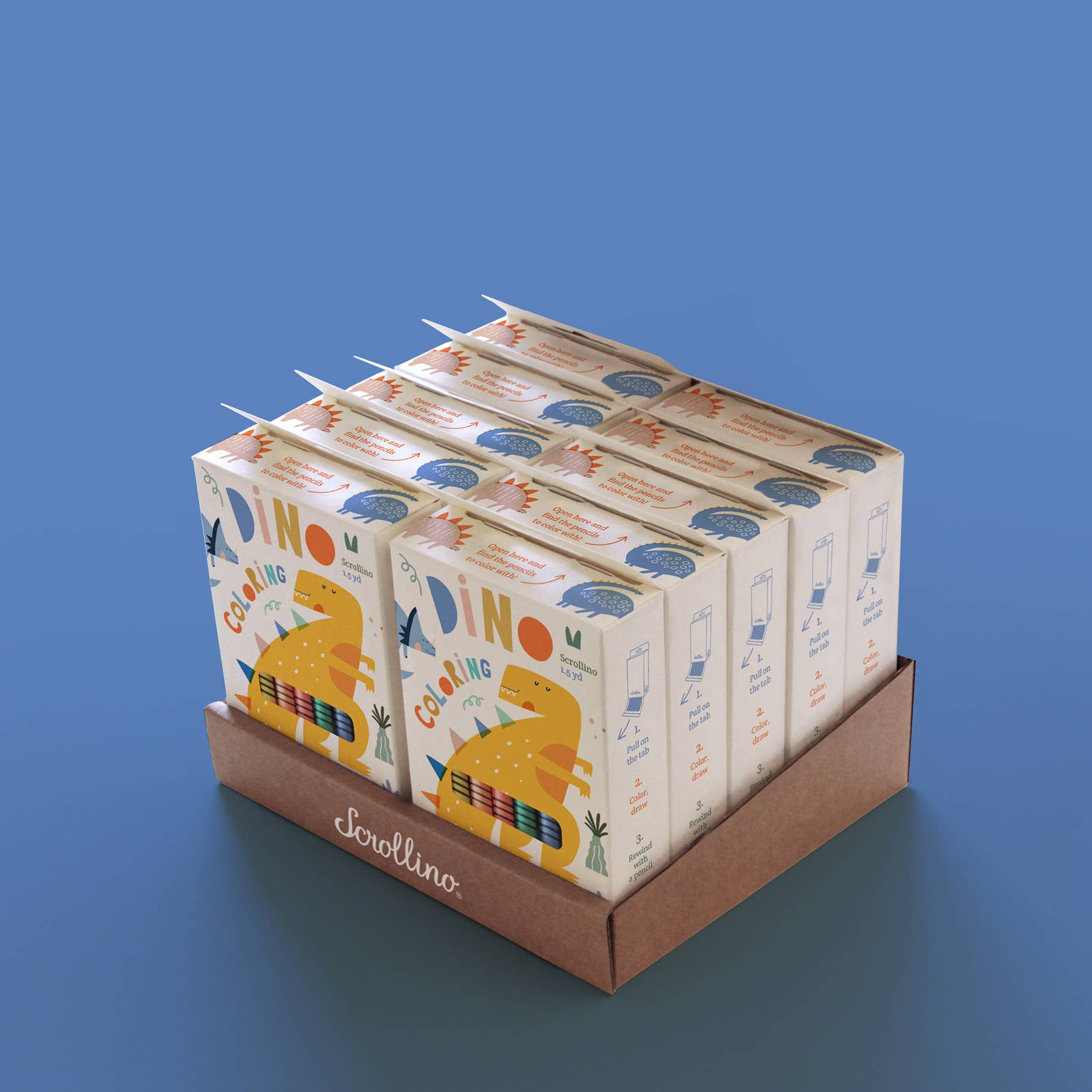 Scrollino - Wholesale Coloring & Activity Book - Kids & Baby - Coloring Book with Dinosaurs - Scrollino DINO Coloring4