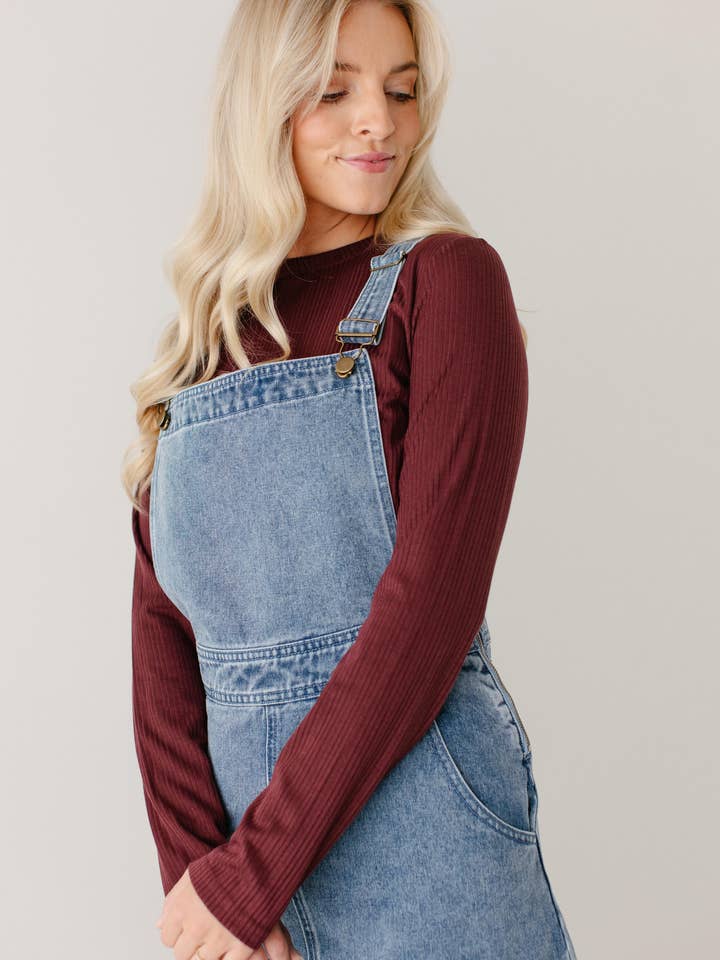 Vintage Wash 'Bailey' Denim Overall Dress for wholesale on Faire3