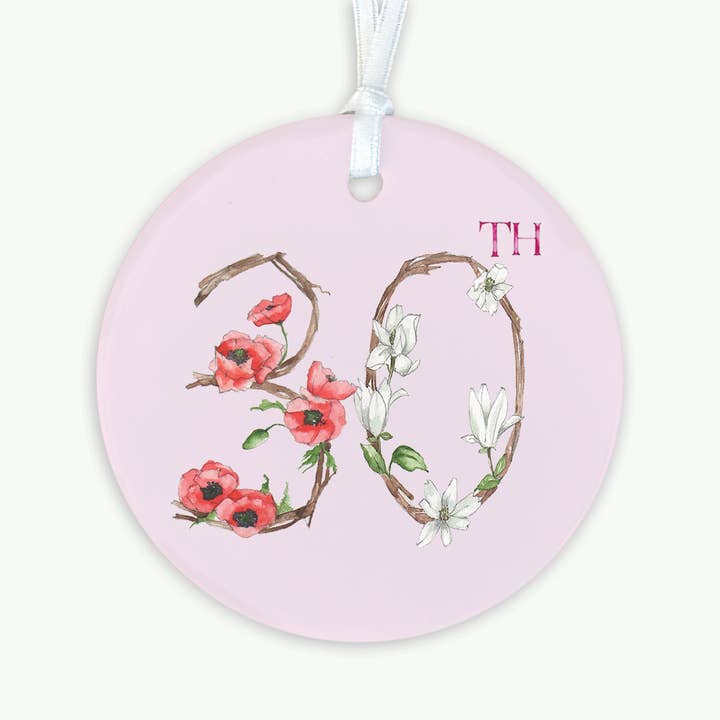 Hanging Decoration - 30th Birthday Gift - Keepsake Gift for wholesale by Crumble & Core