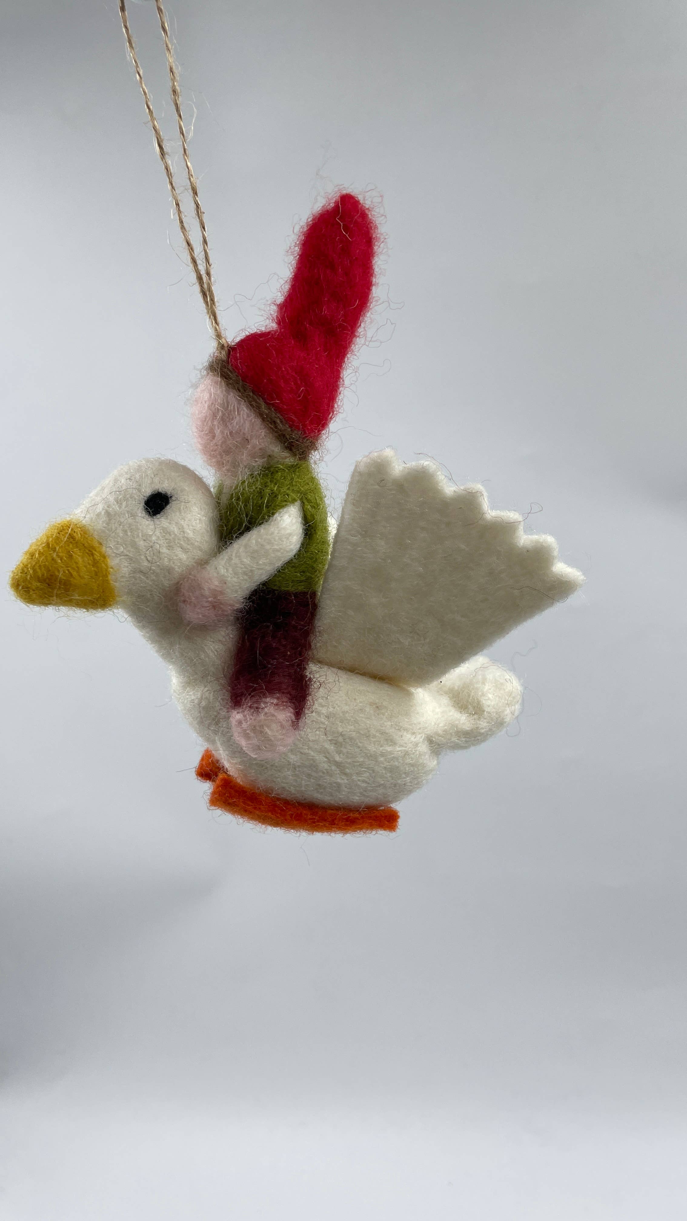 Funky Yak Ltd - Wholesale Ornament - Handmade Felt Christmas Little Elf w DeerOrnament/Decoration3