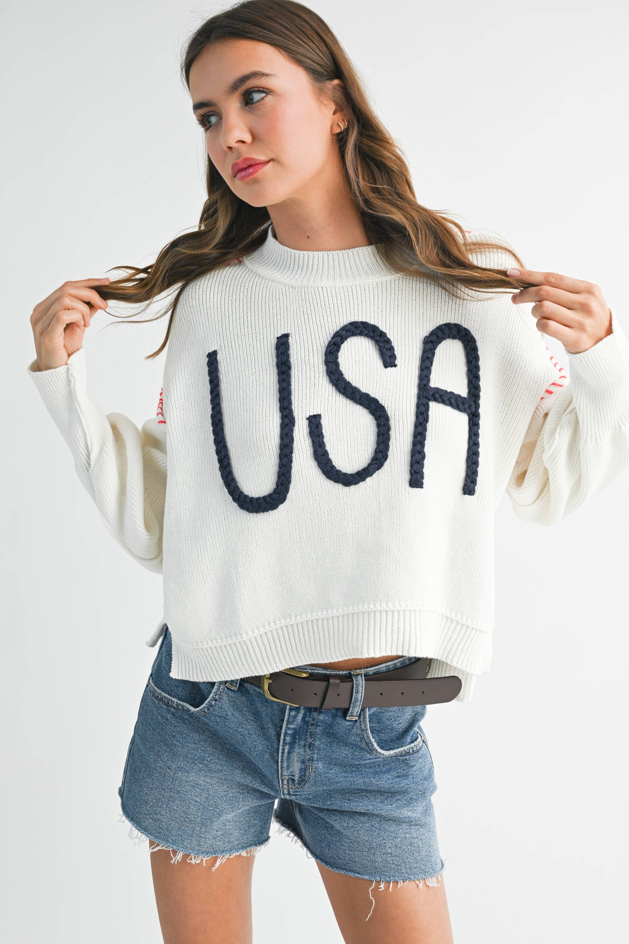 AEMI + CO - Wholesale Knit Sweater - Women's - 3249EK USA Sweater 218