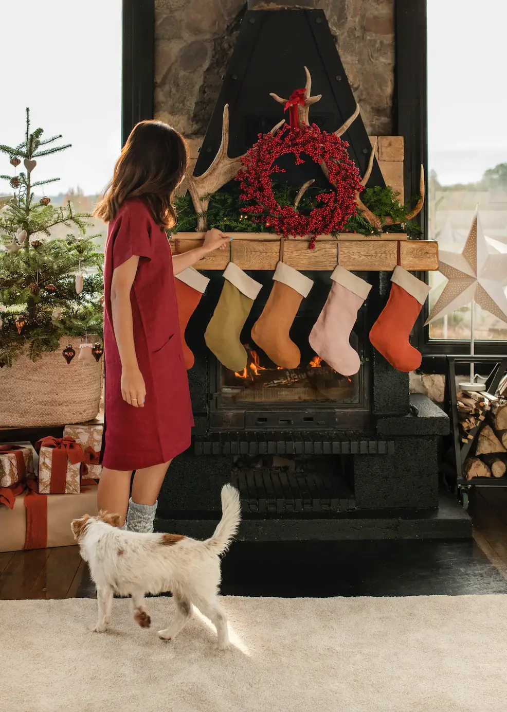 MagicLinen (We handle U.S. import procedures for you) - Wholesale Holiday Stocking - Linen Christmas stockings in 5 colours | Zero-Waste8