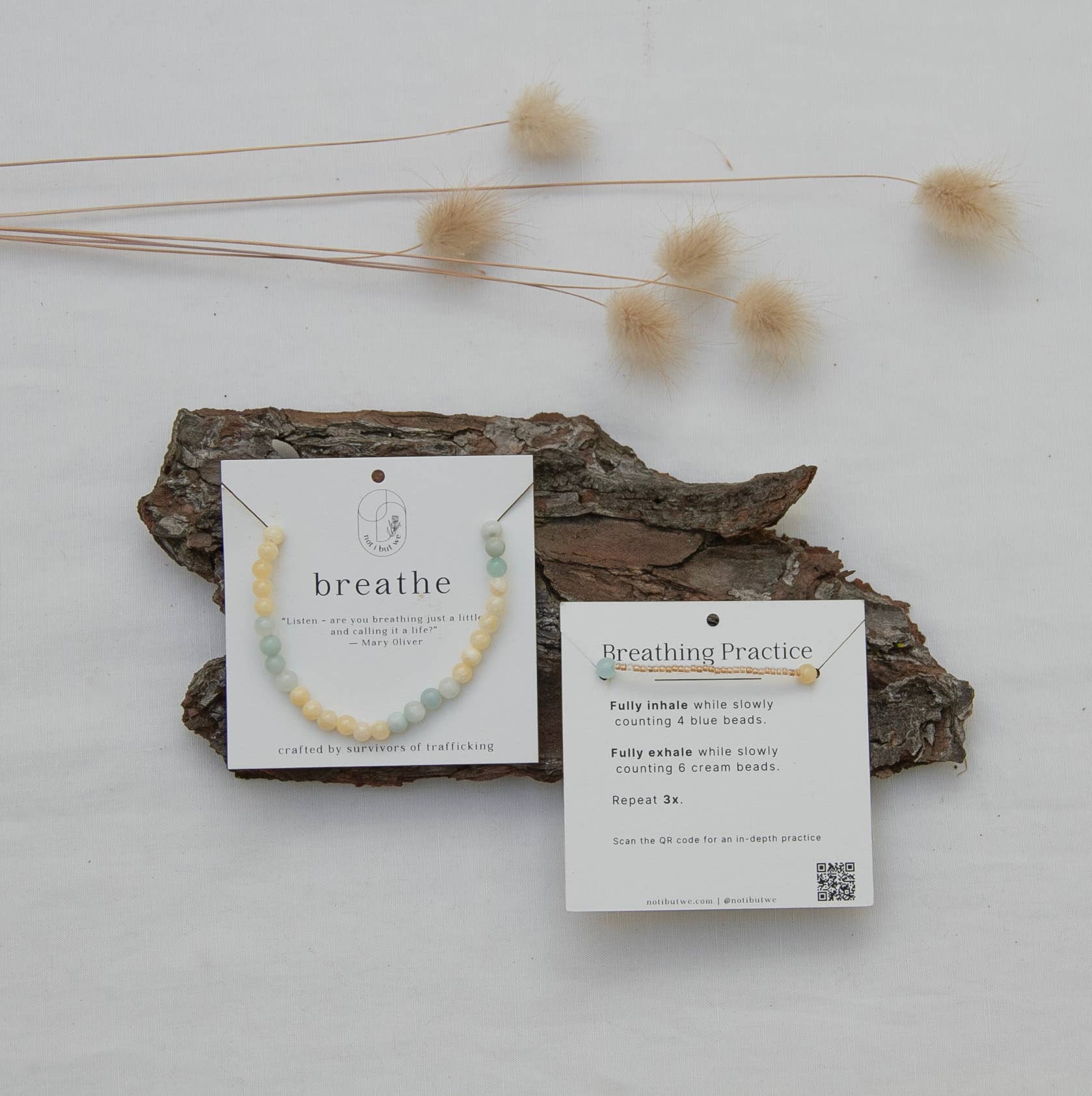 Not I But We - Wholesale Beaded bracelet - Breathe | Mindfulness Bracelet | Gemstone Intention Bracelet0