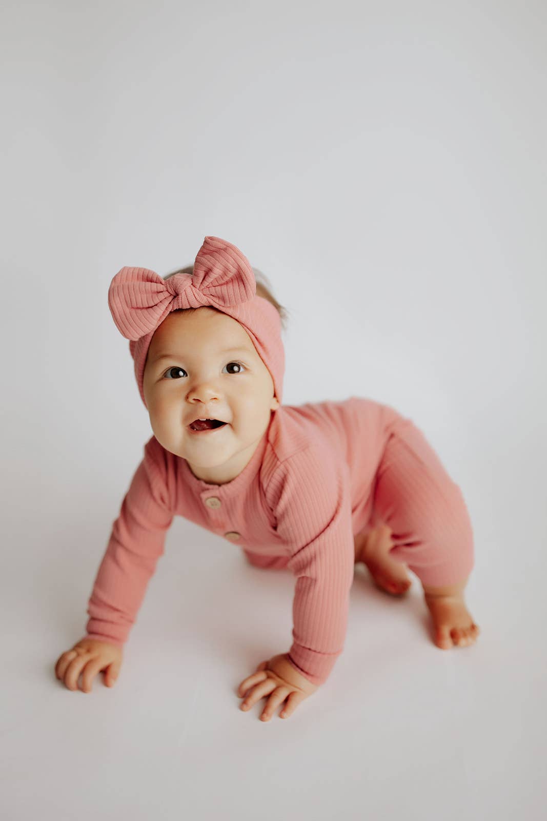 Three Little Tots - Wholesale Jumpsuit - Baby - Baby Ribbed Playsuit with Pockets and Bow26