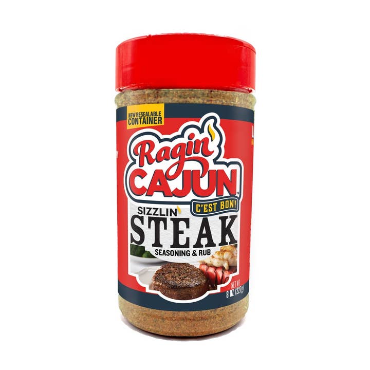 Sizzlin' Steak Seasoning & Rub 8 oz. for wholesale by Ragin' Cajun