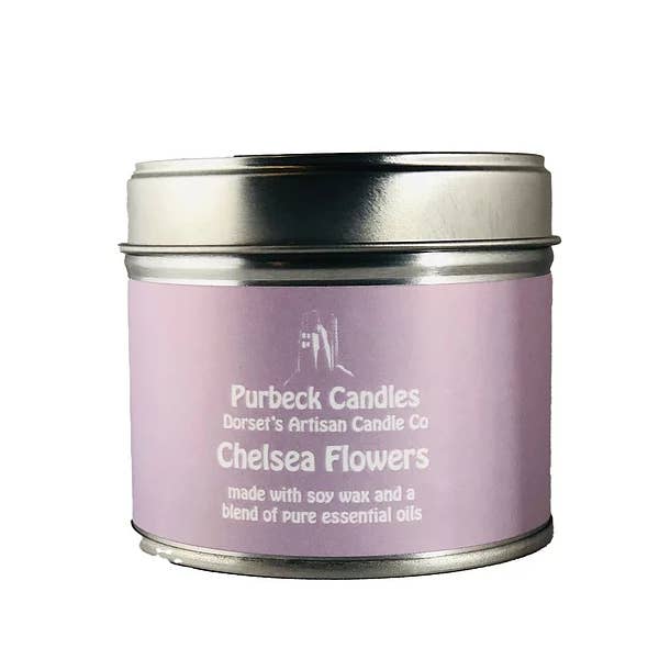 Purbeck Candles - Wholesale Travel Candles - Signature Range Candle in a Tin - Chelsea Flowers2