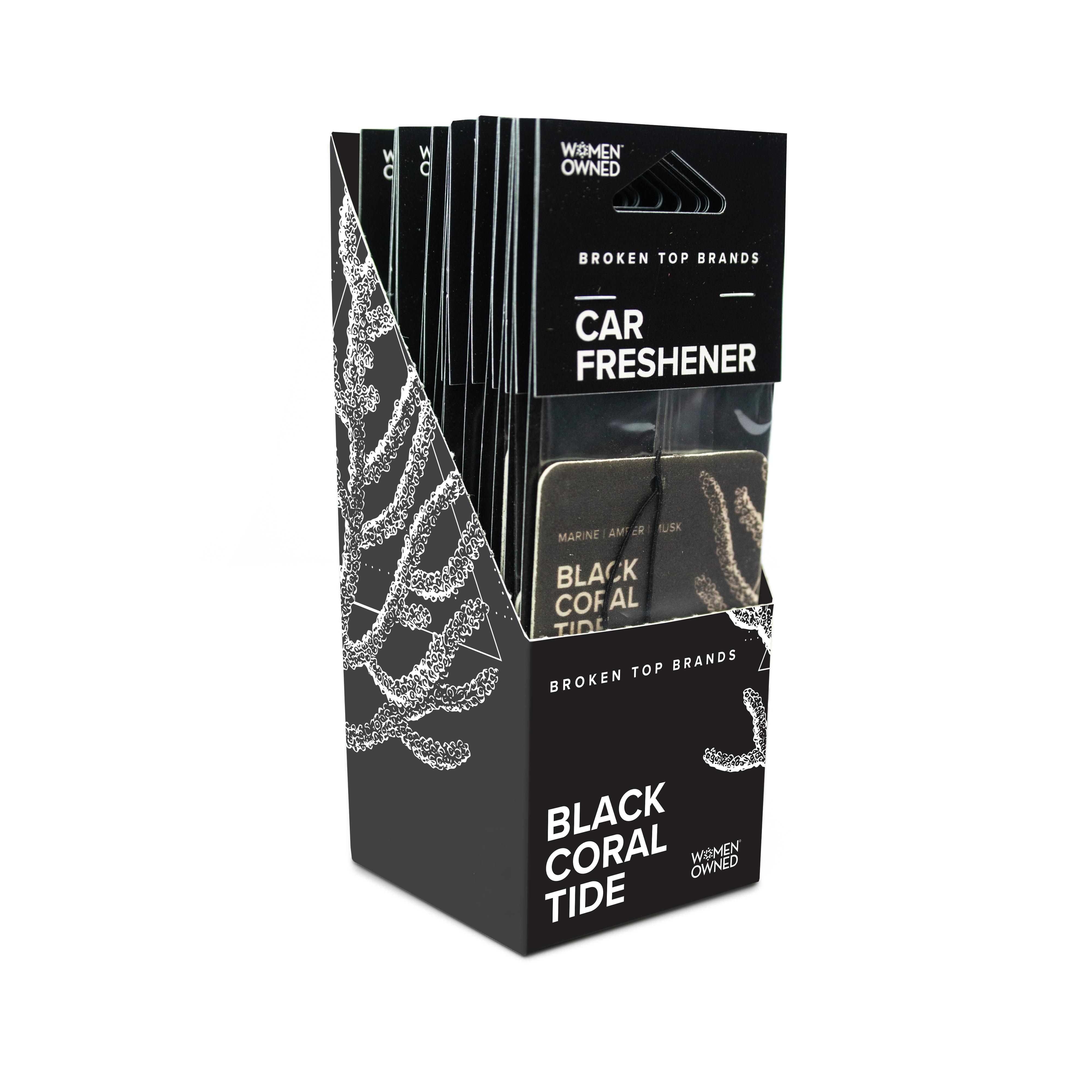 Broken Top Brands - Wholesale Luchtverfrisser voor in de auto - Uniseks - Zwarte Koraal Getijde Auto Luchtverfrisser0