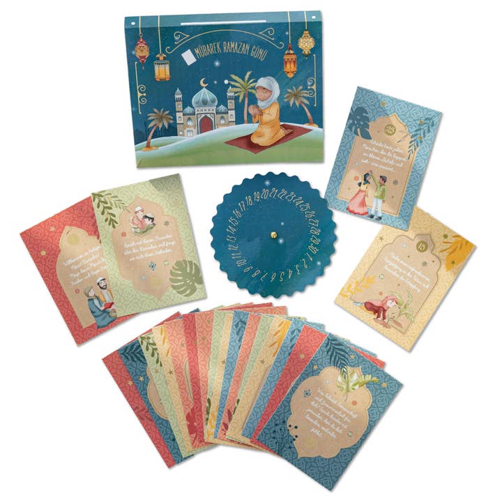 Cometa de papel Calendario de tarjetas de actividades de Ramadán incl. cuenta regresiva y póster para venta al por mayor de Papierdrachen