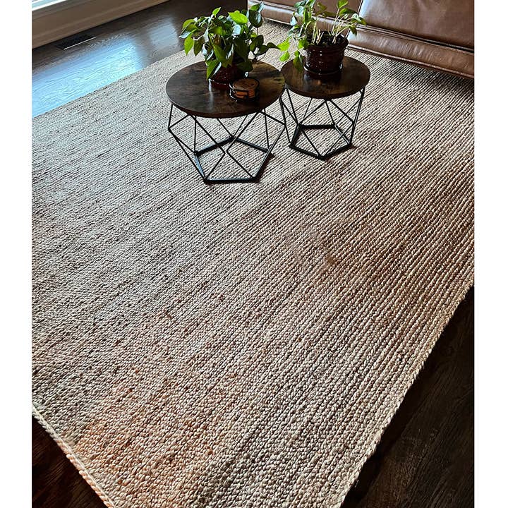 home mart goods - Wholesale Area Rug - Natural Beige Hand Woven Farmhouse Jute Natural Area Rug